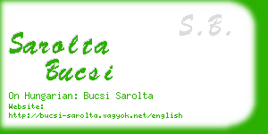 sarolta bucsi business card